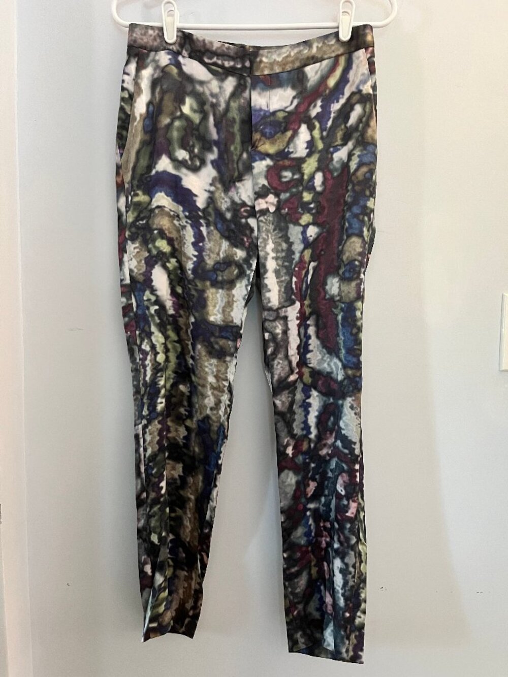 Theyskens' Theory Women's PADGETTE Red/Green/Grey/Blue Pants, Size 2 (36)